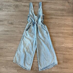 We the Free Alora Denim Wide Leg Jumpsuit in Stillwater Blue, Size XS